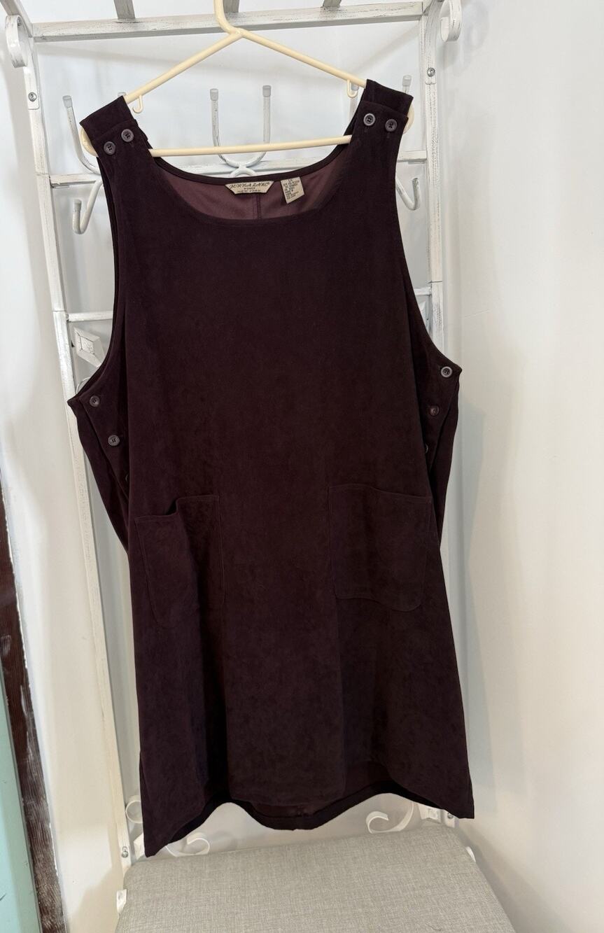 Jenna Lane burgundy short dress pocket 1X